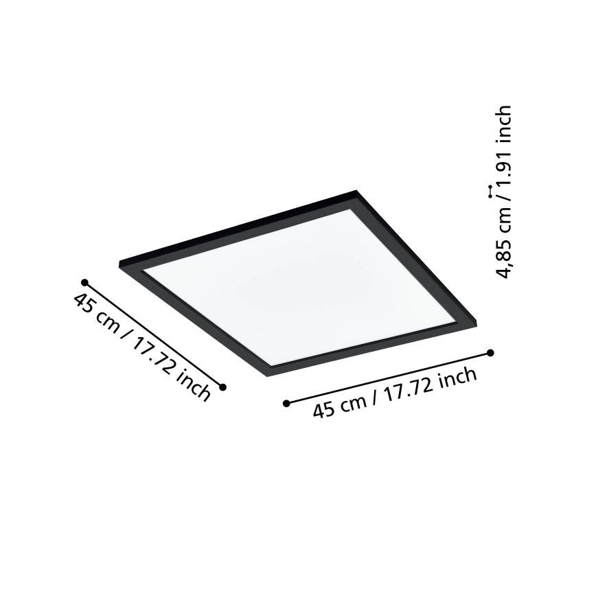 Eglo 31724 - LED Prigušiva stropna svjetiljka SALOBRENA-Z LED/21,5W/230V 2700-6500K crna
