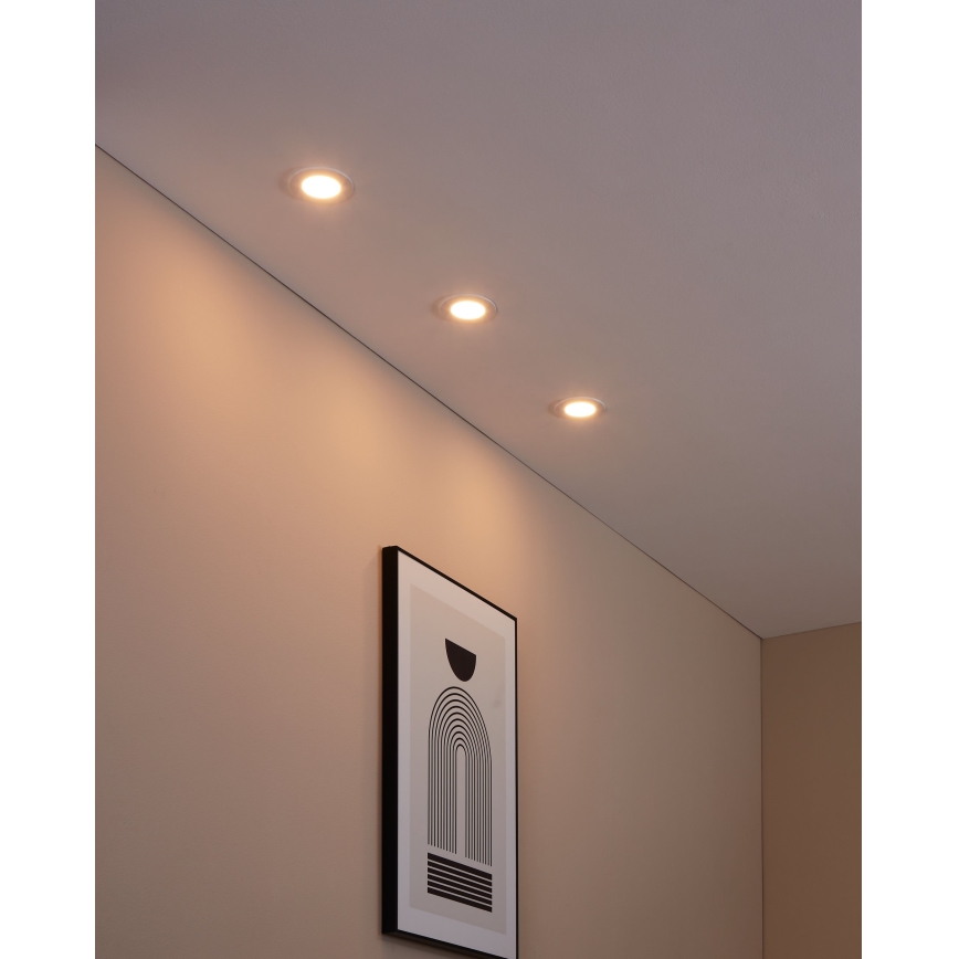 Eglo 31741 - Komplet 3x ugradnih LED stropnih svjetiljki za kupaonicu FUEVA-Z, podesive LED/2,8W/230V 2700-6500K IP44 bijela Ø 8,5 cm