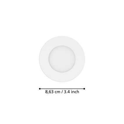Eglo 31741 - Komplet 3x ugradnih LED stropnih svjetiljki za kupaonicu FUEVA-Z, podesive LED/2,8W/230V 2700-6500K IP44 bijela Ø 8,5 cm