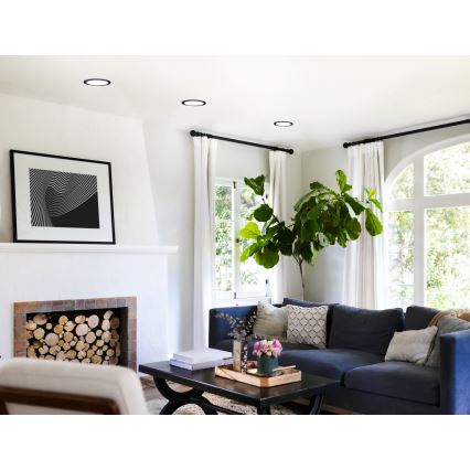 Eglo 31744 - LED prigušivo kupaonsko ugradno stropno svjetlo FUEVA-Z LED/10,5W/230V 2700-6500K IP44 crna pr. 16,5 cm