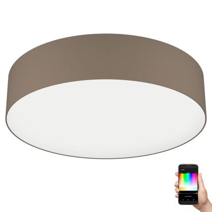 Eglo 31767 - LED RGBW prigušivo stropno svjetlo ROMAO-Z LED/35W/230V 2700-6500K Ø 57 cm taupe
