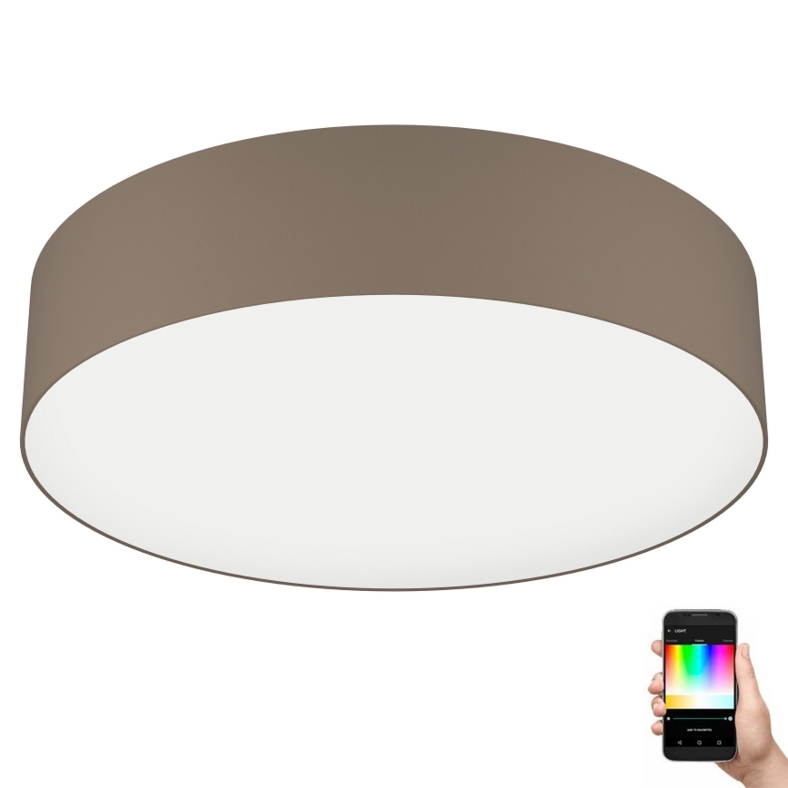 Eglo 31767 - LED RGBW prigušivo stropno svjetlo ROMAO-Z LED/35W/230V 2700-6500K Ø 57 cm taupe