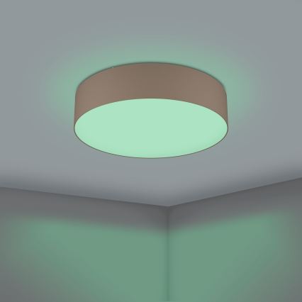 Eglo 31767 - LED RGBW prigušivo stropno svjetlo ROMAO-Z LED/35W/230V 2700-6500K Ø 57 cm taupe