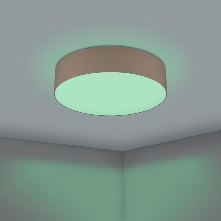 Eglo 31767 - LED RGBW prigušivo stropno svjetlo ROMAO-Z LED/35W/230V 2700-6500K Ø 57 cm taupe