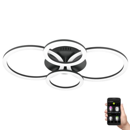 Eglo 31769 - LED Prigušiva stropna svjetiljka PARRAPOS-Z LED/41W/230V 3000-6500K crna