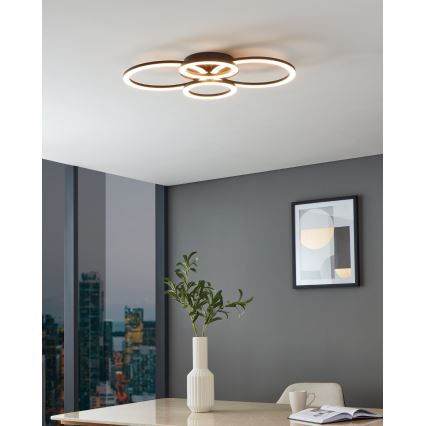 Eglo 31769 - LED Prigušiva stropna svjetiljka PARRAPOS-Z LED/41W/230V 3000-6500K crna
