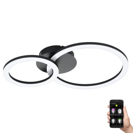 Eglo 31772 - LED Prigušiva stropna svjetiljka PARRAPOS-Z LED/15W/230V 3000-6500K crna