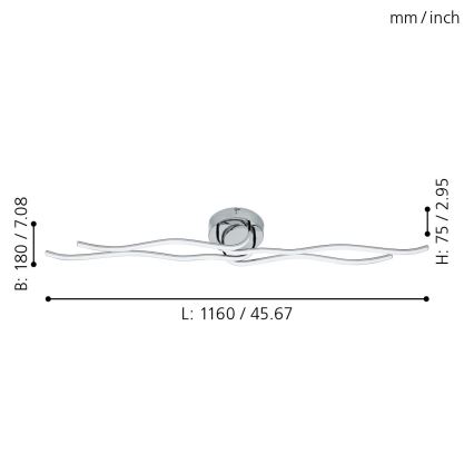 Eglo - LED stropna svjetiljka LED/40W/230V