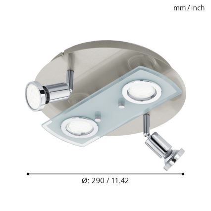 Eglo 32001 - LED Stropna svjetiljka PAWEDO 1 4xGU10-LED/3W/230V