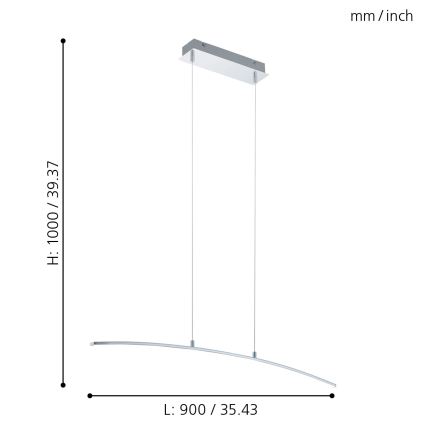 Eglo - LED luster LED/14W/230V