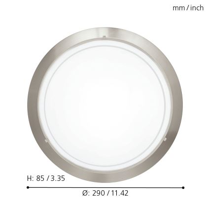 Eglo 32094 - LED Stropna svjetiljka PLANET LED/11W/230V 3000K mat krom