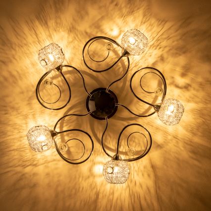 Eglo 32103 - LED stropni luster VELAGO 5xG9/33W/230V sjajni krom