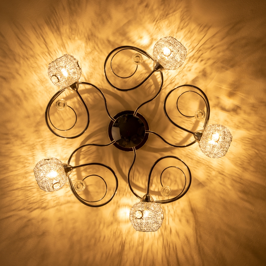 Eglo 32103 - LED stropni luster VELAGO 5xG9/33W/230V sjajni krom