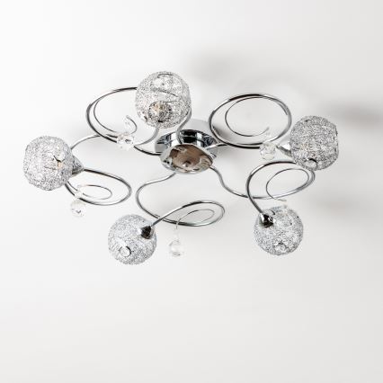 Eglo 32103 - Stropni luster VELAGO 5xG9/33W/230V polirani krom