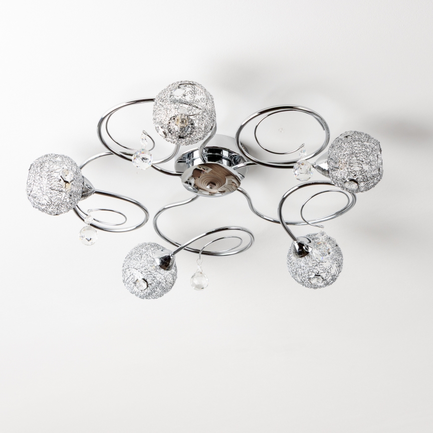 Eglo 32103 - Stropni luster VELAGO 5xG9/33W/230V polirani krom