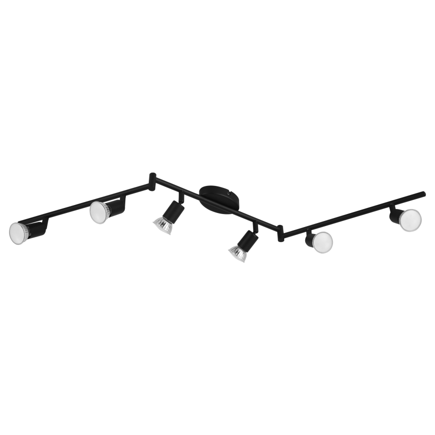Eglo - LED Reflektorska svjetiljka 6xGU10/2,8W/230V 3000K crna