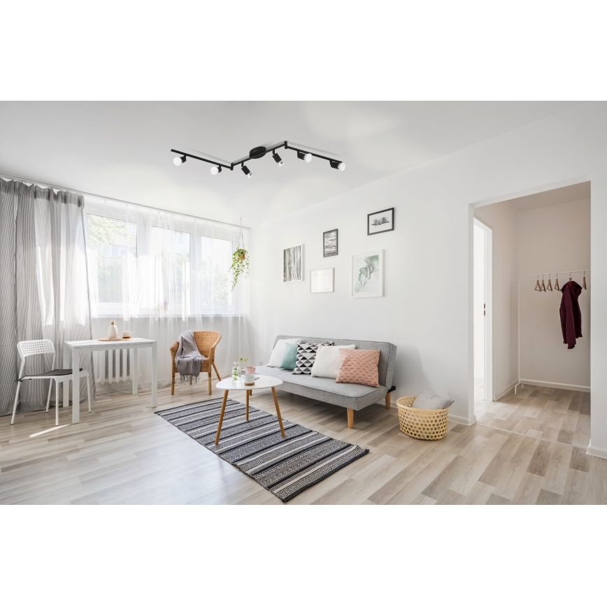 Eglo - LED Reflektorska svjetiljka 6xGU10/2,8W/230V 3000K crna