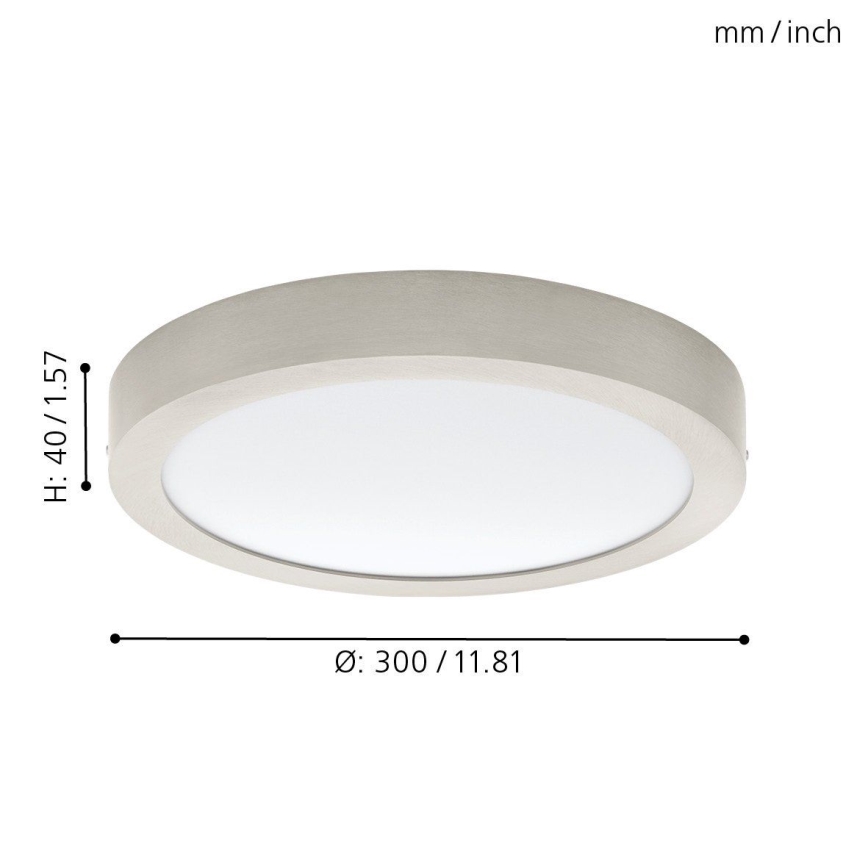 Eglo 32443 - LED stropna svjetiljka FUEVA 1 LED/24W/230V Ø 30 cm