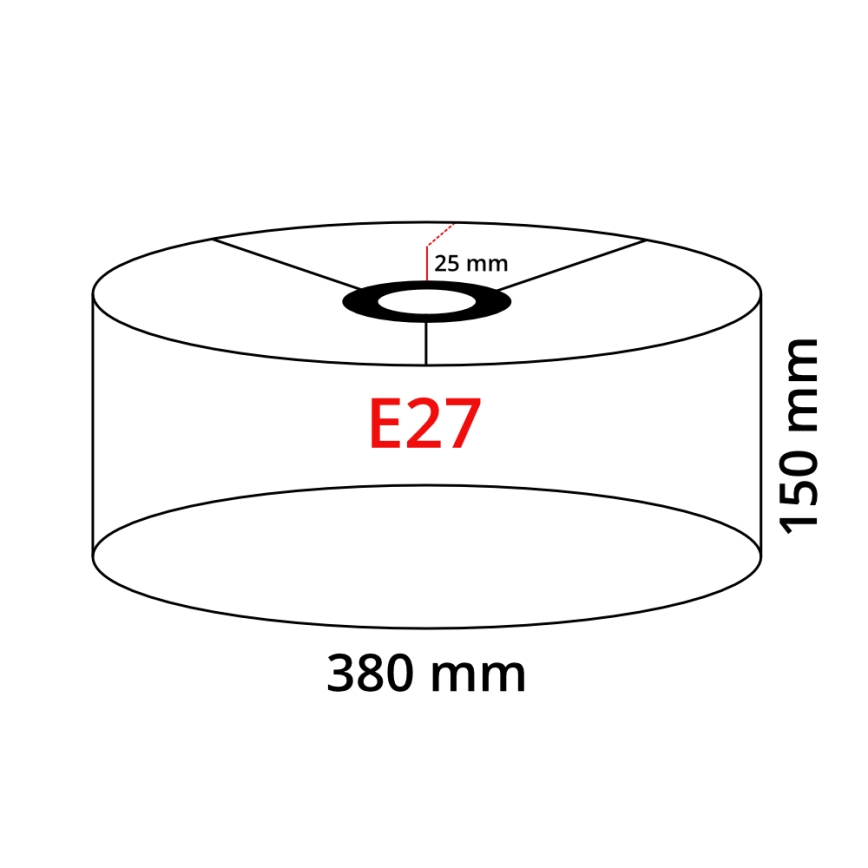 Eglo 32471 - Univerzalno sjenilo TUNJA E27 pr. 38 cm bijela