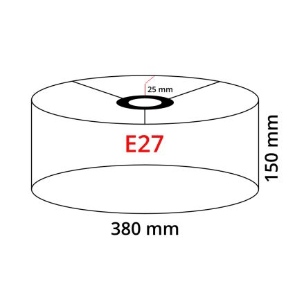 Eglo 32474 - Univerzalni abažur TUNJA E27 Ø 38 cm smeđa