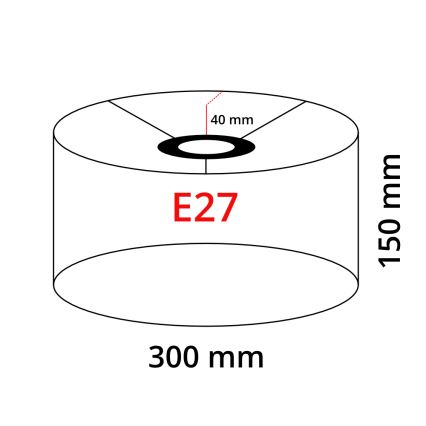 Eglo 32476 - Univerzalno sjenilo TUNJA E27 pr. 30 cm bijela