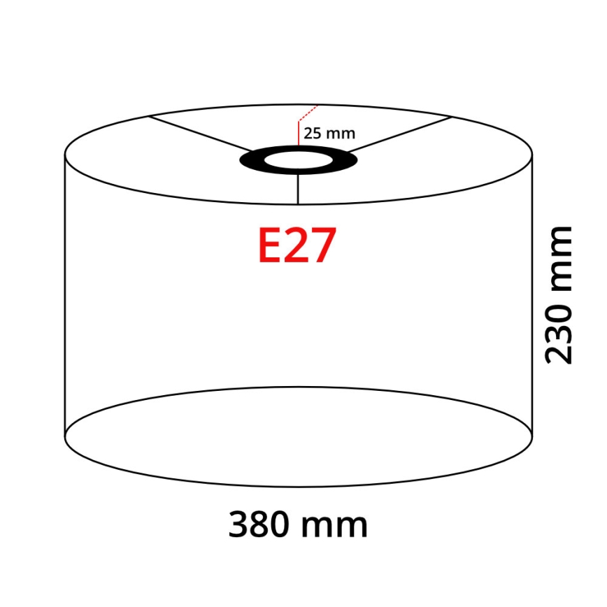 Eglo 32484 - Univerzalno sjenilo TUNJA E27 pr. 38 cm siva