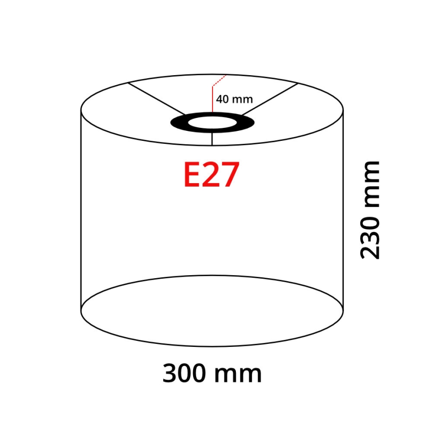 Eglo 32487 - Univerzalno sjenilo TUNJA E27 pr. 30 cm bijela