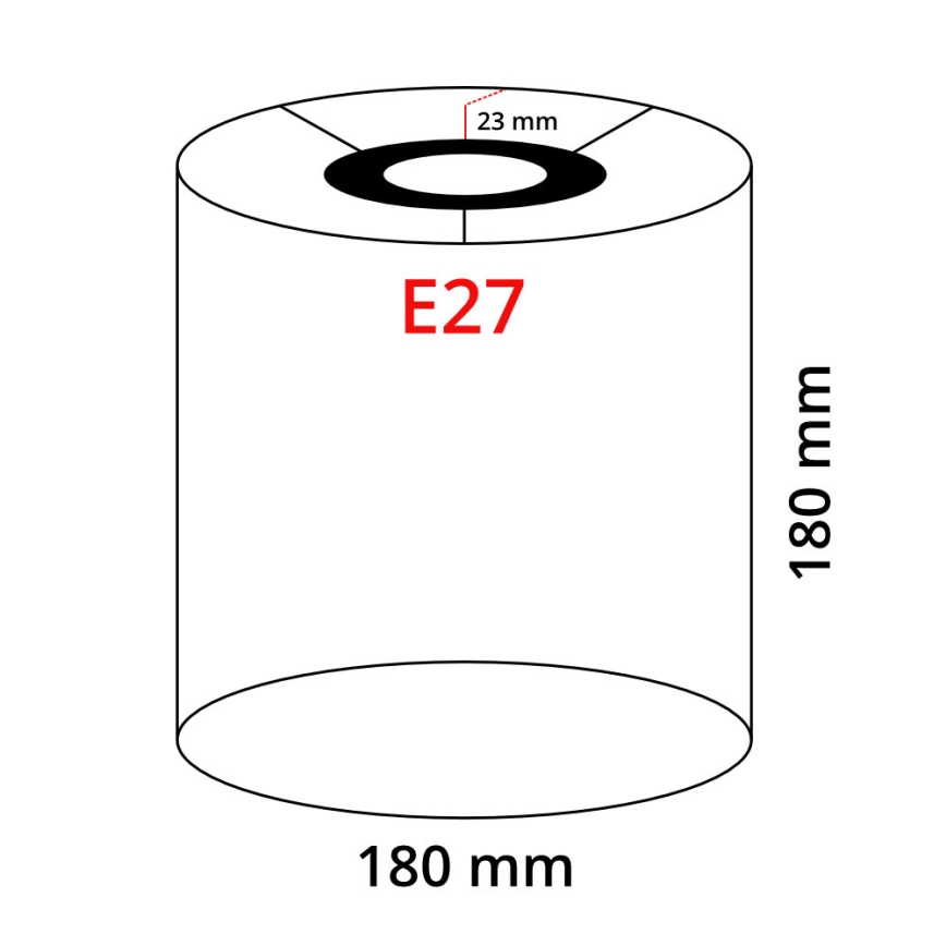 Eglo 32495 - Univerzalno sjenilo TUNJA E27 pr. 18 cm siva