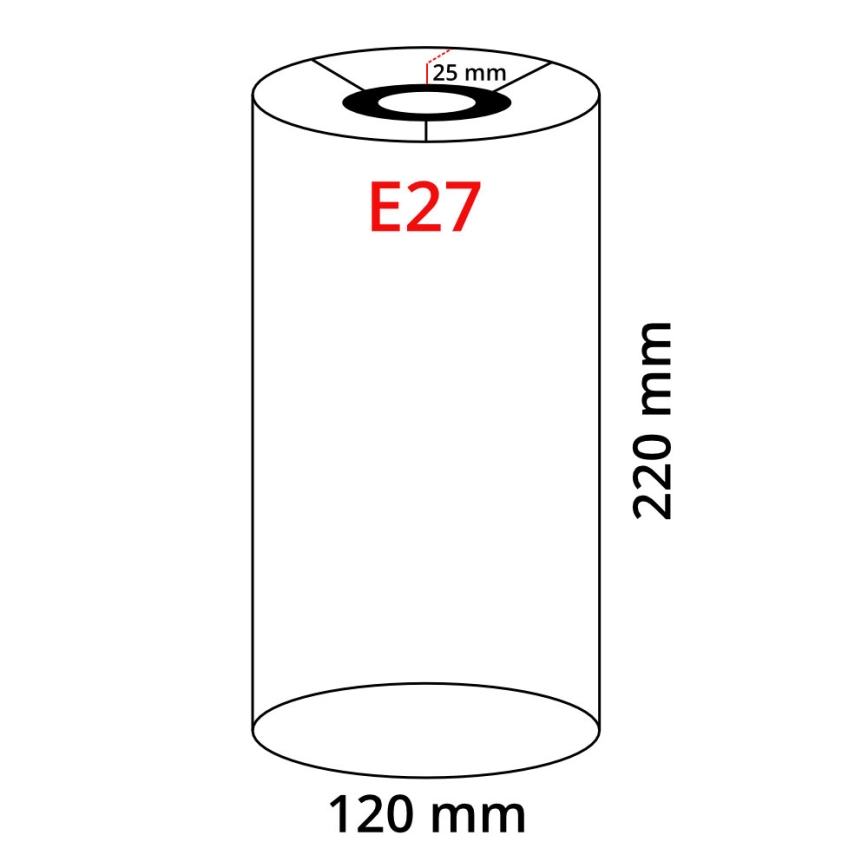 Eglo 32498 - Univerzalno sjenilo TUNJA E27 pr. 12 cm bijela