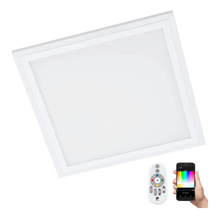 Eglo 32546 - LED RGBW Prigušiva stropna svjetiljka SALOBRENA-C LED/16W/230V 2700-6500K 30x30 cm bijela