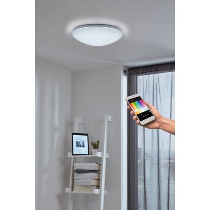 Eglo - LED RGB Zidno stropno svjetlo s prigušivanjem GIRON-C LED/17W/230V