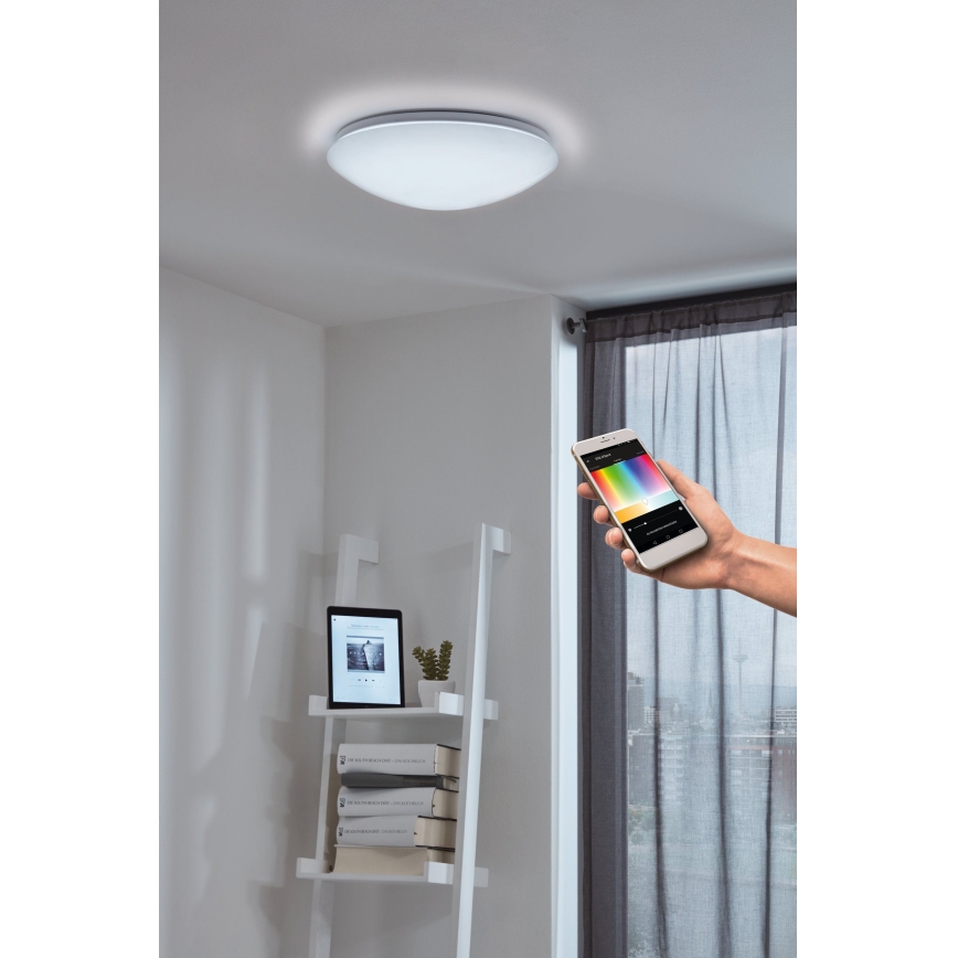 Eglo - LED RGB Zidno stropno svjetlo s prigušivanjem GIRON-C LED/17W/230V