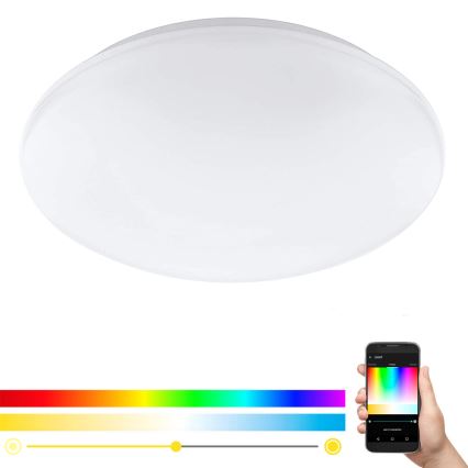 Eglo - LED RGB Zidno stropno svjetlo s prigušivanjem GIRON-C LED/17W/230V
