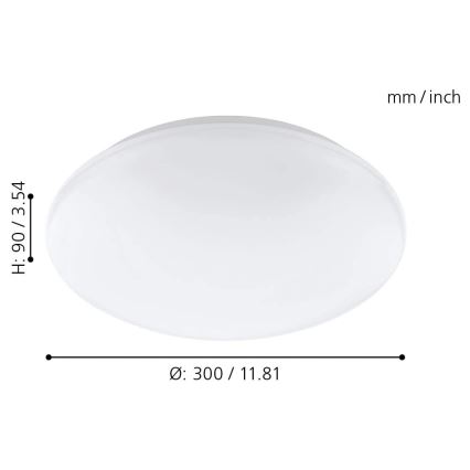 Eglo - LED RGB Zidno stropno svjetlo s prigušivanjem GIRON-C LED/17W/230V