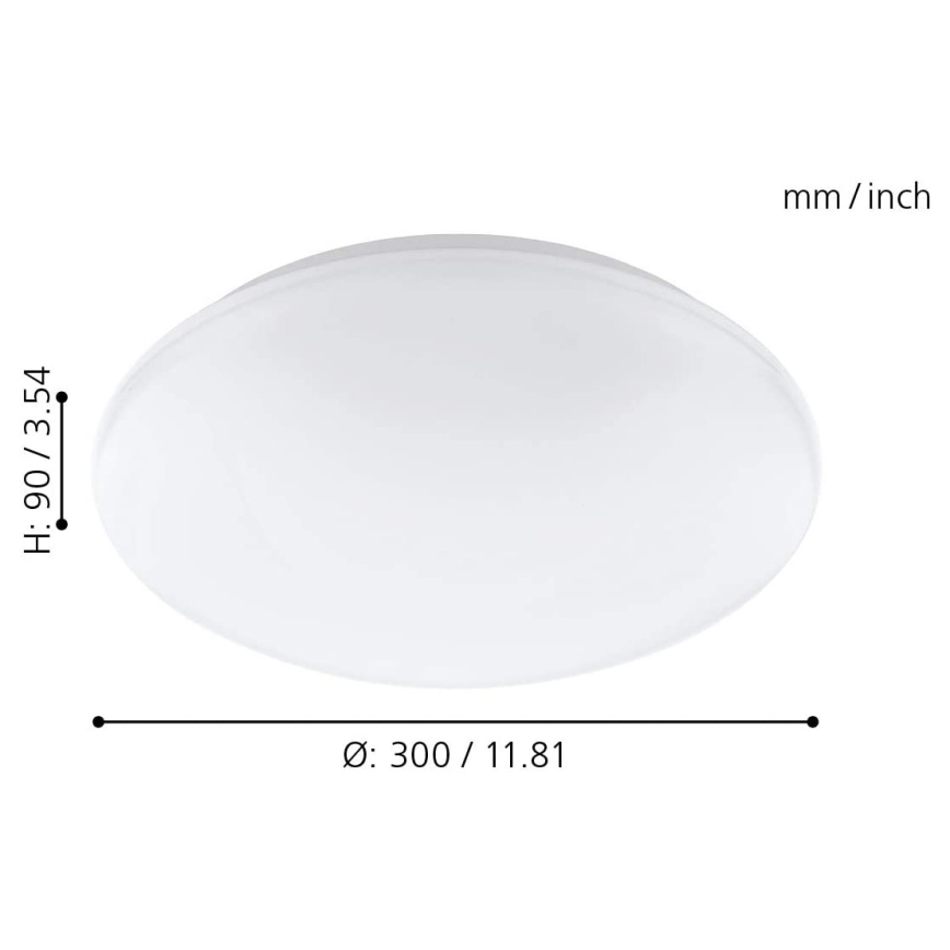 Eglo - LED RGB Zidno stropno svjetlo s prigušivanjem GIRON-C LED/17W/230V