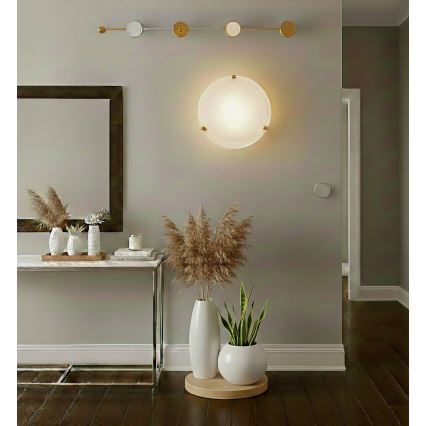 Eglo 32601 - LED stropna svjetiljka SALOME LED/11W/230V Ø 30 cm zlatna/alabastrno staklo