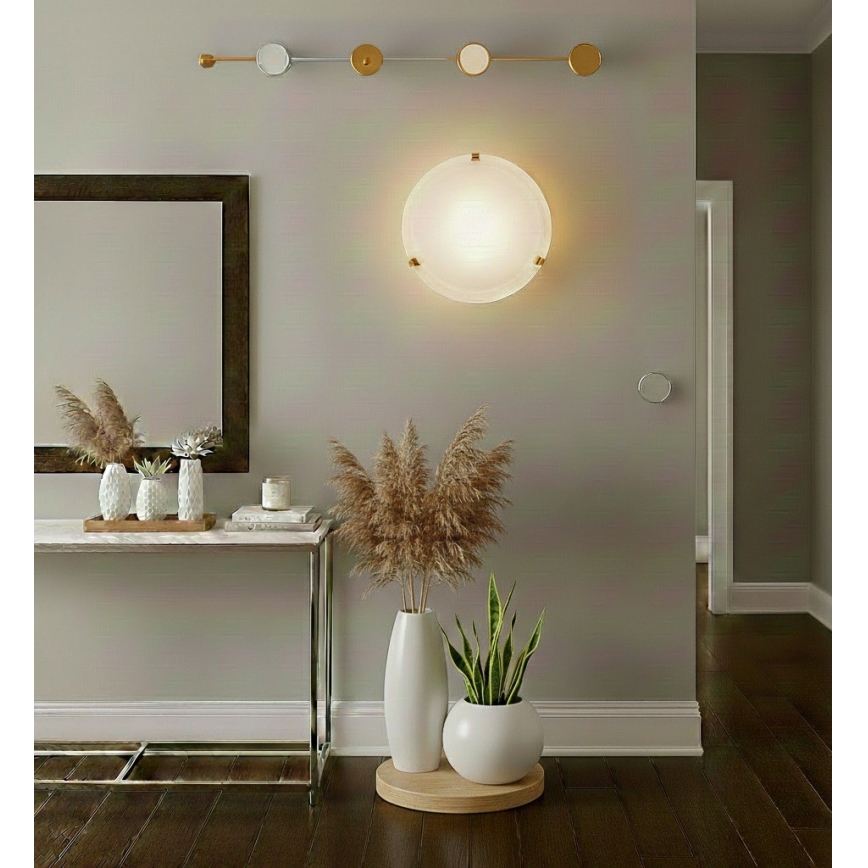 Eglo 32601 - LED stropna svjetiljka SALOME LED/11W/230V Ø 30 cm zlatna/alabastrno staklo