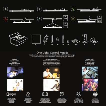 Eglo 32734 - LED RGBW prigušiva stropna nadgradna svjetiljka 2 u 1 SALOBRENA-C LED/34W/230V bijela + daljinski upravljač