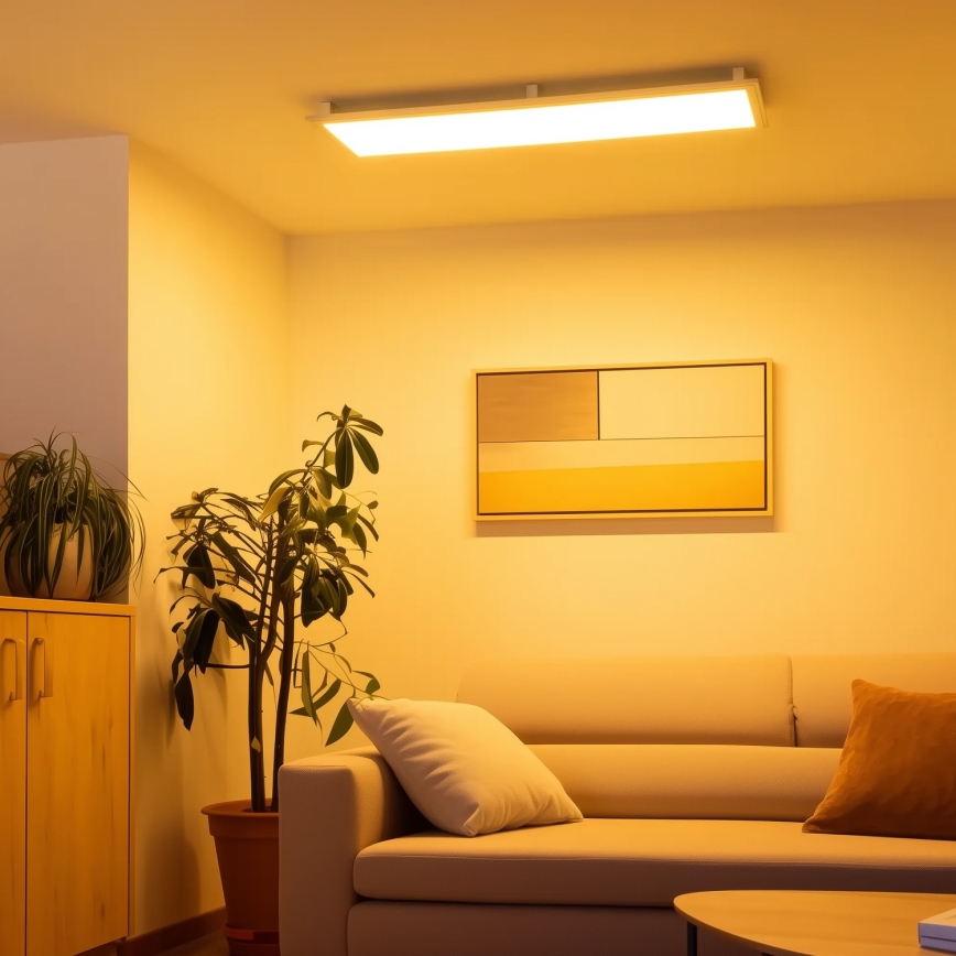 Eglo 32734 - LED RGBW prigušiva stropna nadgradna svjetiljka 2 u 1 SALOBRENA-C LED/34W/230V bijela + daljinski upravljač