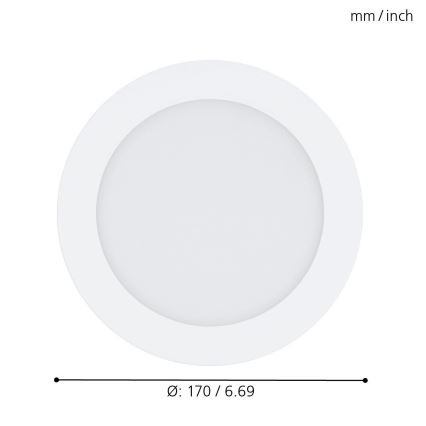 Eglo - LED RGB Dimmabilno ugradbeno svjetlo FUEVA-C LED/10,5W/230V