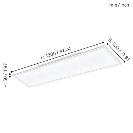 Eglo - LED Nadgradni panel SALOBRENA LED/33W/230V