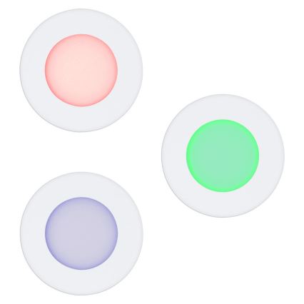 Eglo - SET 3 KOM LED RGB prigušive ugradne stropne svjetiljke FUEVA-C LED/3W/230V Ø 8,5 cm