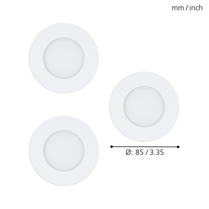 Eglo - SET 3 KOM LED RGB prigušive ugradne stropne svjetiljke FUEVA-C LED/3W/230V Ø 8,5 cm