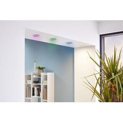 Eglo - SET 3x LED RGB Prigušiva ugradbena svjetiljka FUEVA-C 1xLED/3W/230V