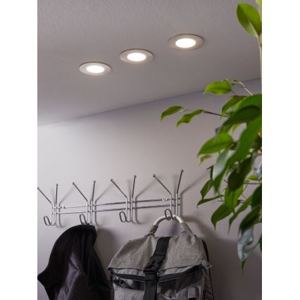 Eglo - SET 3x LED RGB Prigušiva ugradbena svjetiljka FUEVA-C 1xLED/3W/230V