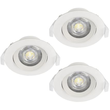 Eglo - Set od 3 ugradne stropne svjetiljke SARTIANO LED/5W/230V