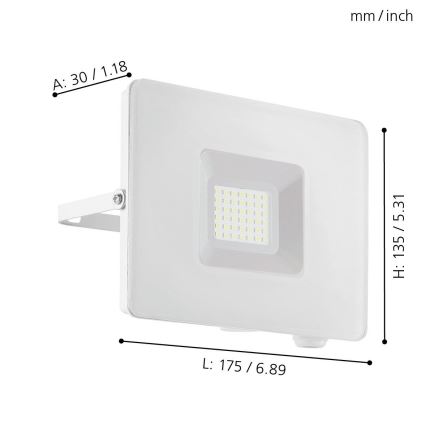 Eglo - LED reflektor LED/30W/230V IP65