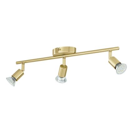 Eglo - LED Reflektorska svjetiljka 3xGU10/2,8W/230V 3000K zlatna