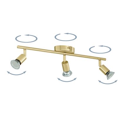 Eglo - LED Reflektorska svjetiljka 3xGU10/2,8W/230V 3000K zlatna