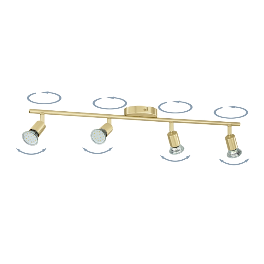 Eglo - LED Reflektorska svjetiljka 4xGU10/2,8W/230V 3000K zlatna